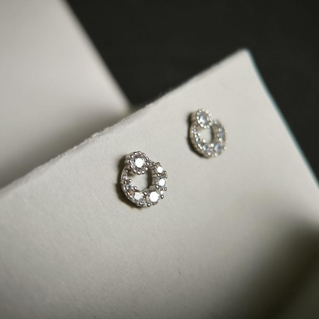 Silver Earrings with Cubic Zirkonia (2186120)