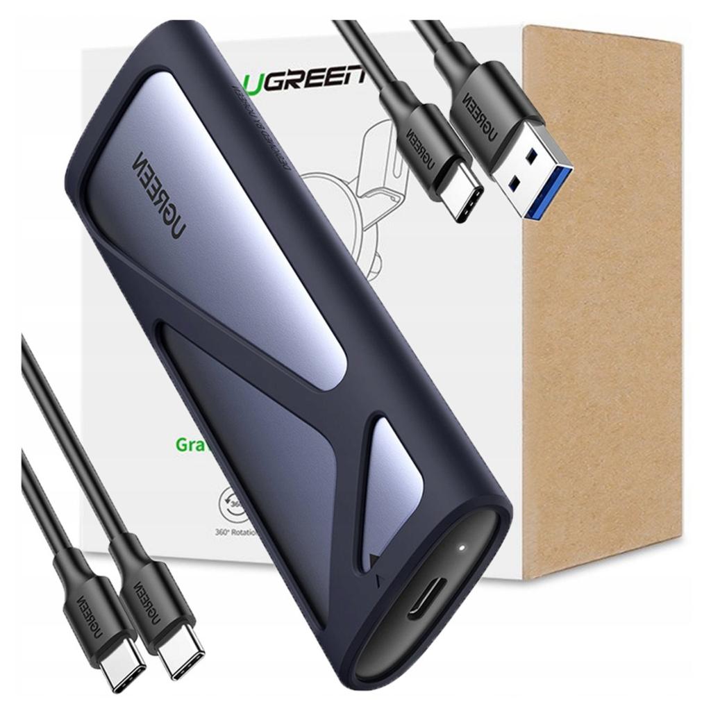 Obudowa Dysku Ssd M.2 Ugreen Cm400, Nvme, Sata, 10Gbps, Usb-C (Szary)