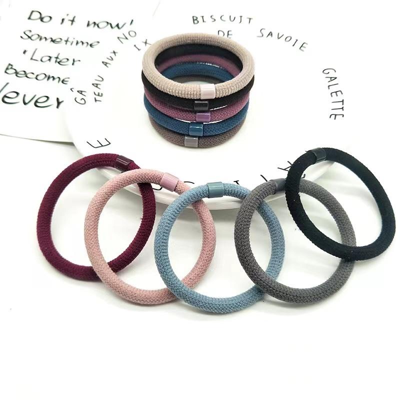 Pack Women Rubber Bands Durable Elastic Cotton Overstriking Adjustable Hair Rope