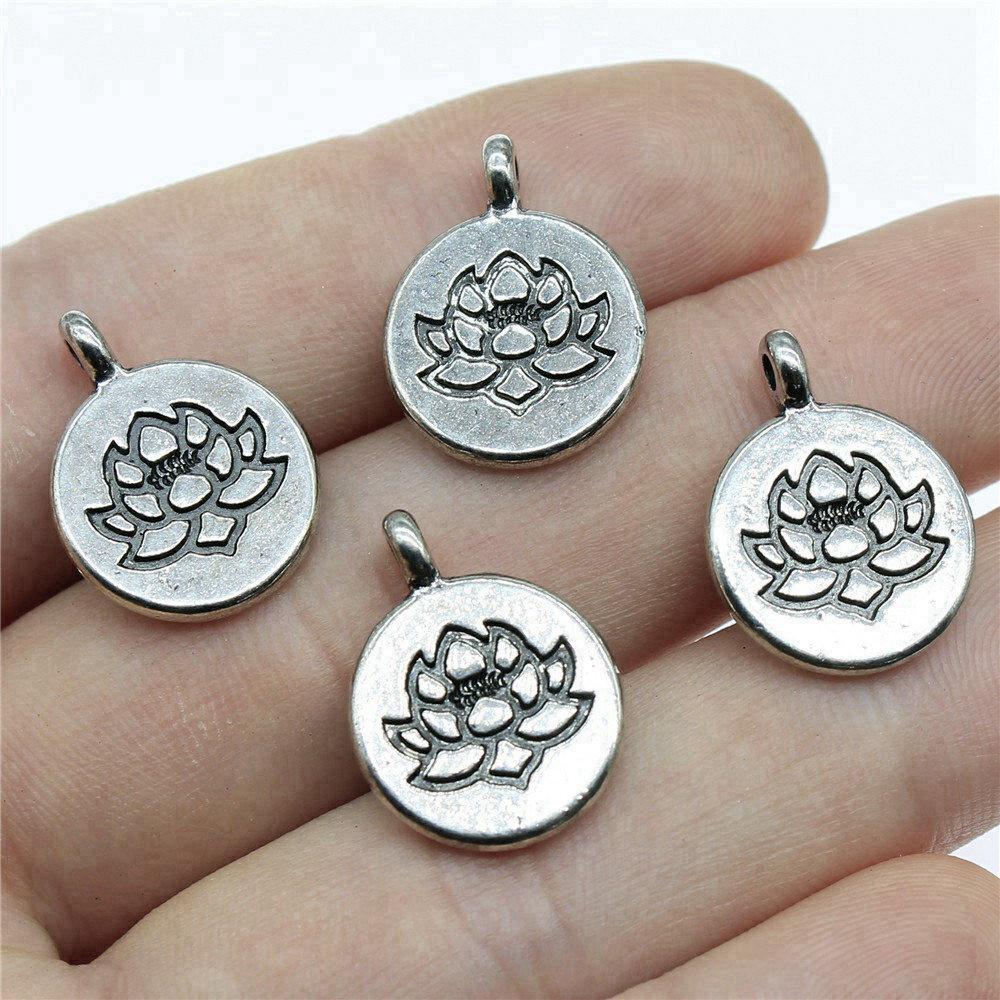 Rose Lotus Charms Pendant Boys Jewellery Bulk Cool Things