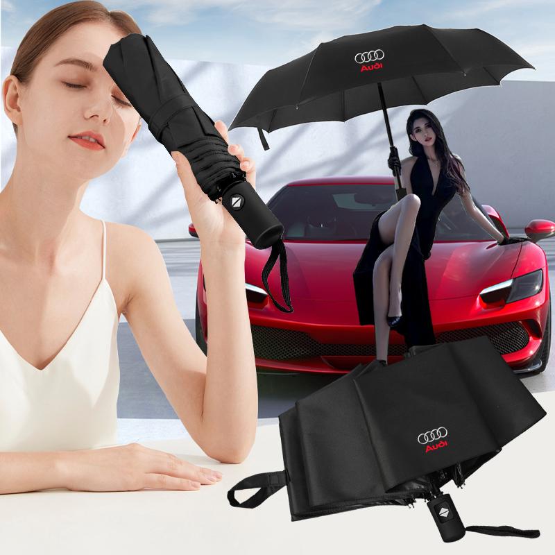 Car Fully Automatic Compact Folding Custom Umbrella Car Accessories for Audi C5 C6 C7 A4 B6 B8 B7 A6 A3 A5 Q3 Q5 Q7 8P  S3 S5 S1 S4 S2 RS3 RS4 RS5 RS6