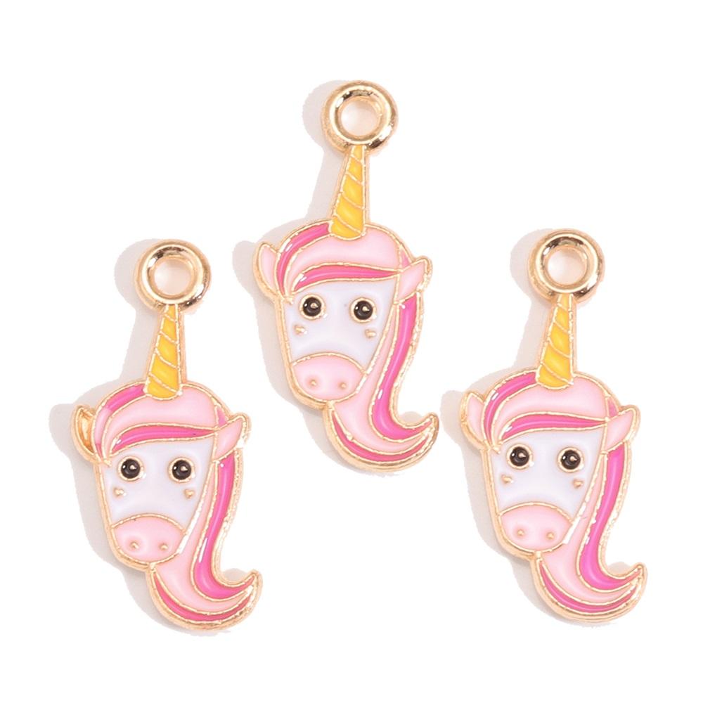 10Pcs Colorful Cute Enamel Red Mushroom Alloy Pendant for Women's Earrings Bracelet Jewelry Made of Charm DIY Necklace Ornaments