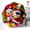 Christmas, Mickey Themed Automatic Opening and Closing Umbrella, Brightly Colored 8-rib Portable Umbrella, Suitable for Men and Women, A Perfect Gift
