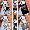 Cute French Bulldog Boston Terrier Phone Case for iPhone 16e 15 14 13 12 17 Pro Max Plus Air 17pro Cover Coque