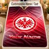 Flannel BlanketEintracht Frankfurt Custom Name Text Personalized Soft Warm Throw Blanket Home Decor Gift