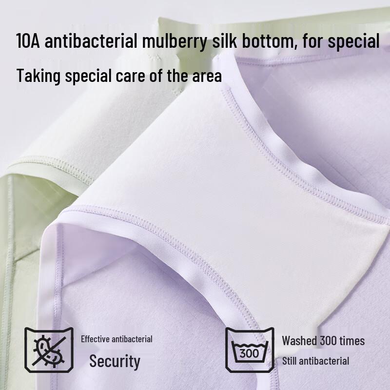 MiiOW Women's Seamless Antibacterial Cotton Briefs