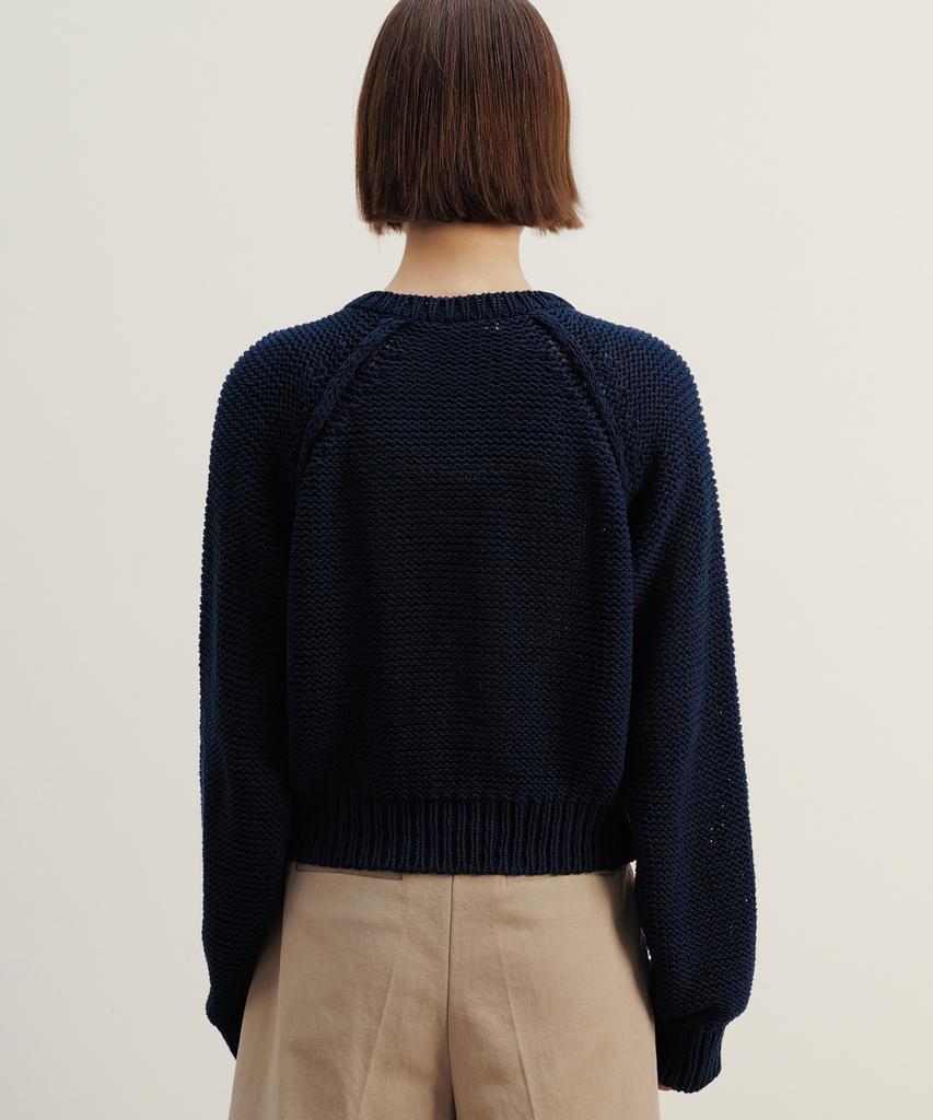 ANDNEEDS Birkin Zip-Up Knit (Navy)