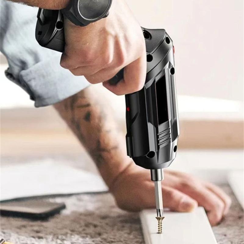 Multifunctional Electric Screwdriver Set, Portable Cordless Power Tool with LED Light for Home