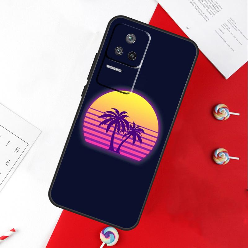 

Чехол 80-х Retrowave Неоновые Пальмы для Xiaomi 14 Ultra 15 13 11T 12T 13T 14T Pro POCO X7 Pro X3 X5 X6 M6 F5 F6 Pro Xiaomi 13T (13T Pro)