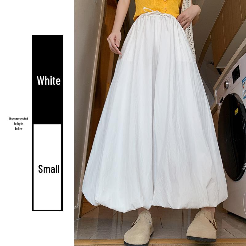 Spring 2026 Women s High Waist Loose Pink Floral Lantern Pants L