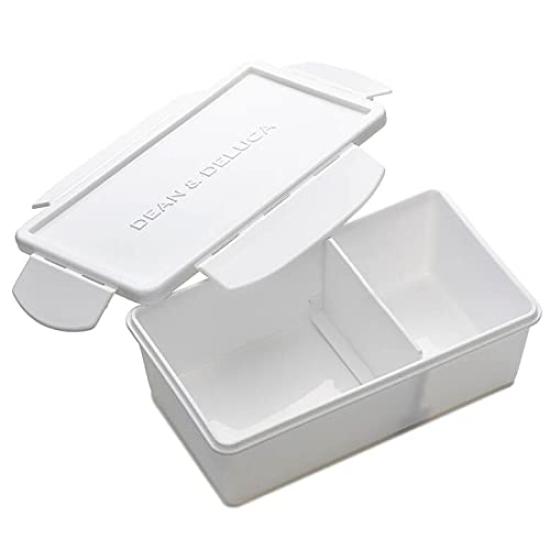 DEAN DELUCA Mittagessen Mikrowelle und Spülmaschine Kompaktes und einfaches Design & Box, Mittel, Weiß, 800ml, Sicher,