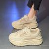 Korean Style White Shoes Women's  Autumn New Ins Student Leisure Street Shot Shoes Women's Platform Heightened Sneakers