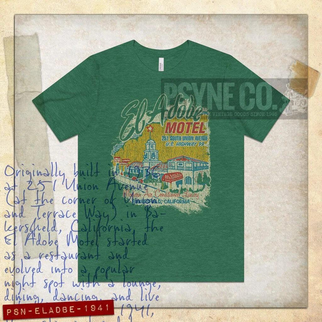 

El Adobe Motel Bakersfield 1941 Vintage Men s T shirt L