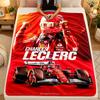 Flannel BlanketCharles Leclerc Warm Soft Throw Blanket for Indoor Sofa Bed Living Room Use
