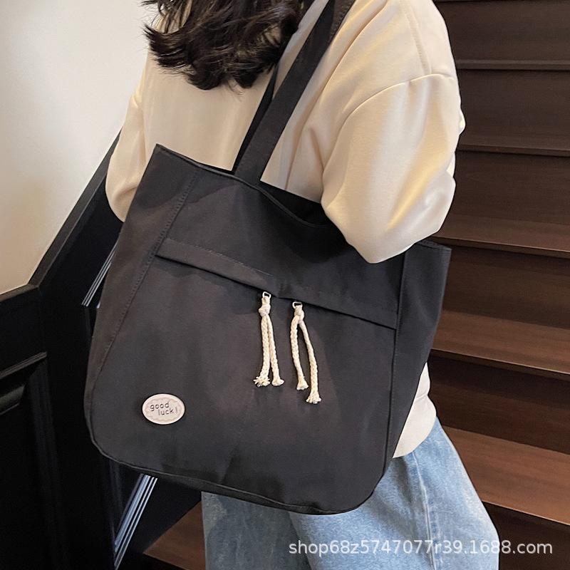 Casual Large-capacity Canvas Bag Women's 2025 New Commuting Versatile Ins Crossbody Bag Fashionable Hand-tote Bag