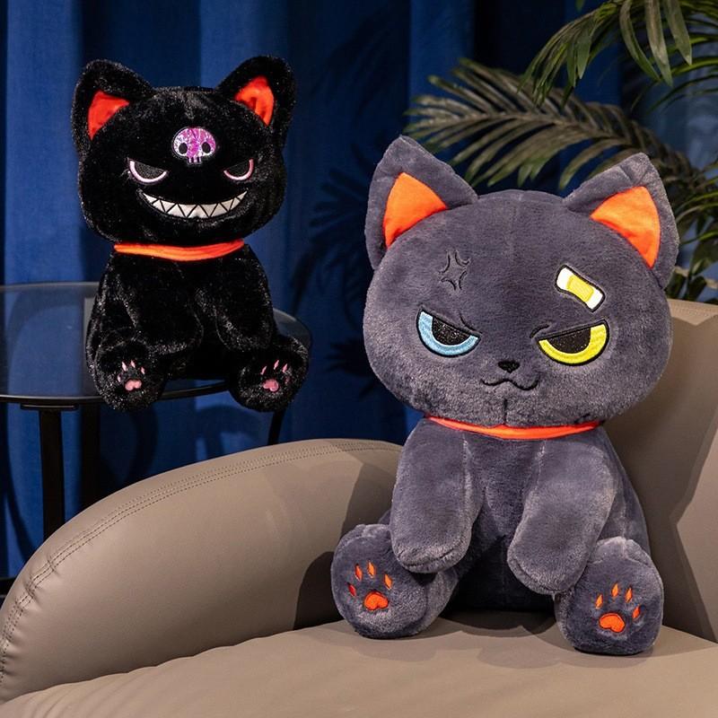 Evil Pirate Cat Expression Plush Toy Dolls Room Decoration Child Gift Festivals