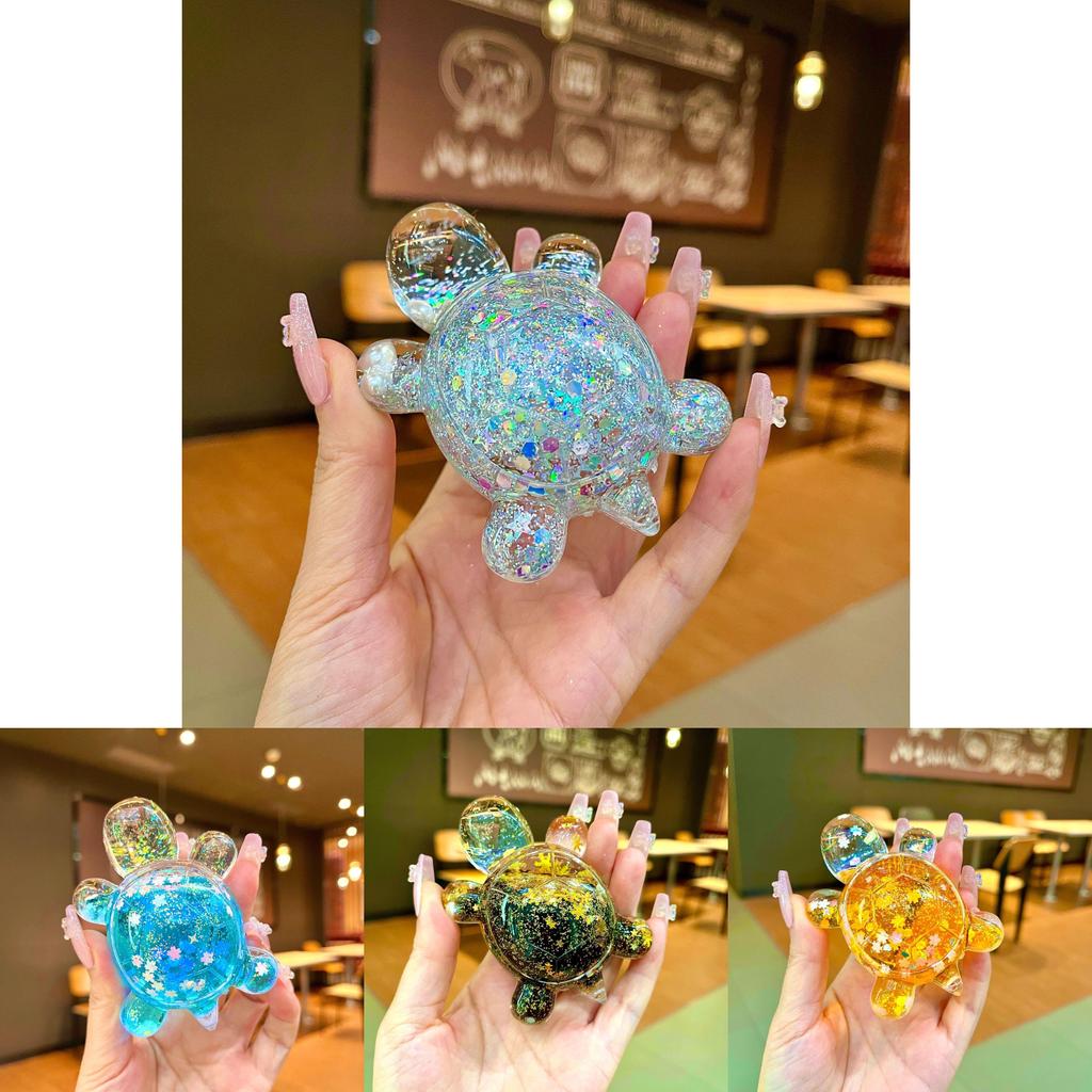 Velká zářící ve tmě třpytivá želva akrylová dekorace pro kreativní nápady na dárky a domácí expozici