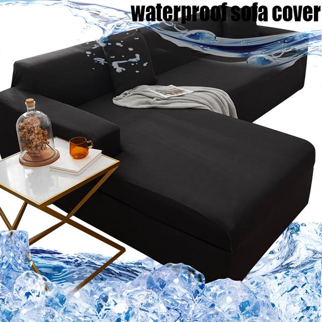 Stretch-wasserdichter Sofabezug, staubdicht, einfarbig, L-förmig, Ecksofa, Couchbezug, separate Sofabezüge, haustierfreundlich