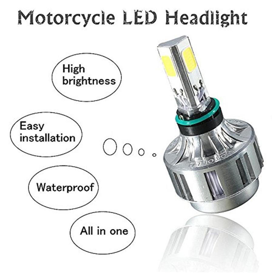 6500K 32W 3000LM COB LED HID White 360° Hi/Lo Beam H4 Motorcycle Headlight Front Light Bulb Lamp NEW