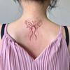 Red Velvet Butterfly Neck Tattoo Sticker, Waterproof And Long-Lasting, Women'S Collarbone Advanced Sense Simulation Tattoo