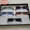 5pcs/Set Fashion Rectangle Rimless Women Sunglasses Populor Small Square Sun Glasses For Female Outdoor Shades Eyewear Accessory