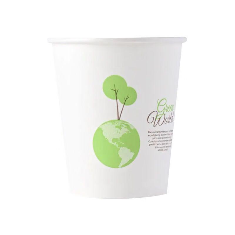 MENGTING Disposable Paper Cups, 233ml Office Coffee Cups, Thick Paper Cups, Family Pack of 100, for Business And Home Use