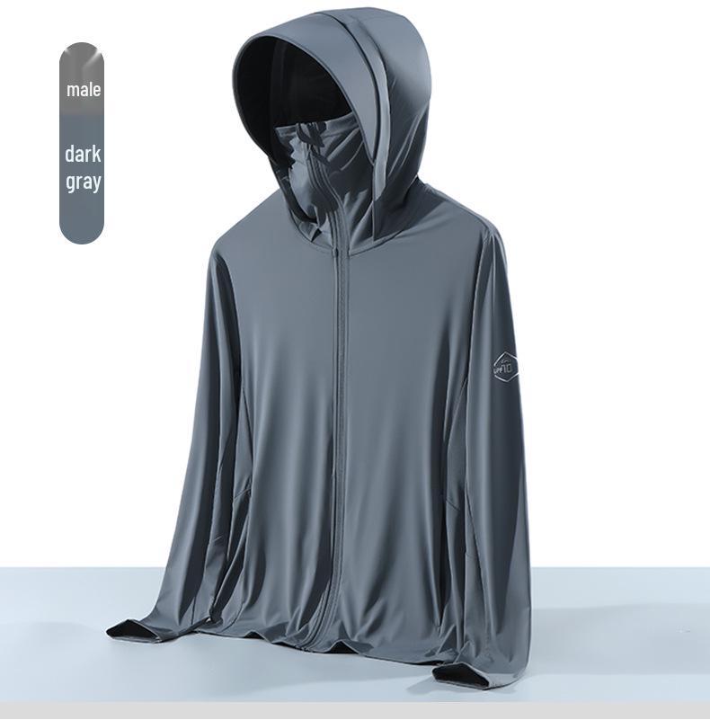 UPF50+ Women's Black Glue Brim Ice Silk Sun Protection Jacket - Breathable Anti-UV Summer Windbreaker.