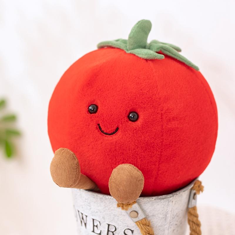Cartoon Cute Fruit Plush Doll High Quality Peach Pear Tomato Banana Eggplant Plush Toy Home Decoration Gift For Boys And Girls