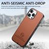 For iPhone 13 Pro Max Case Cloth Texture Leather+PC+TPU Anti-Drop Phone Cover