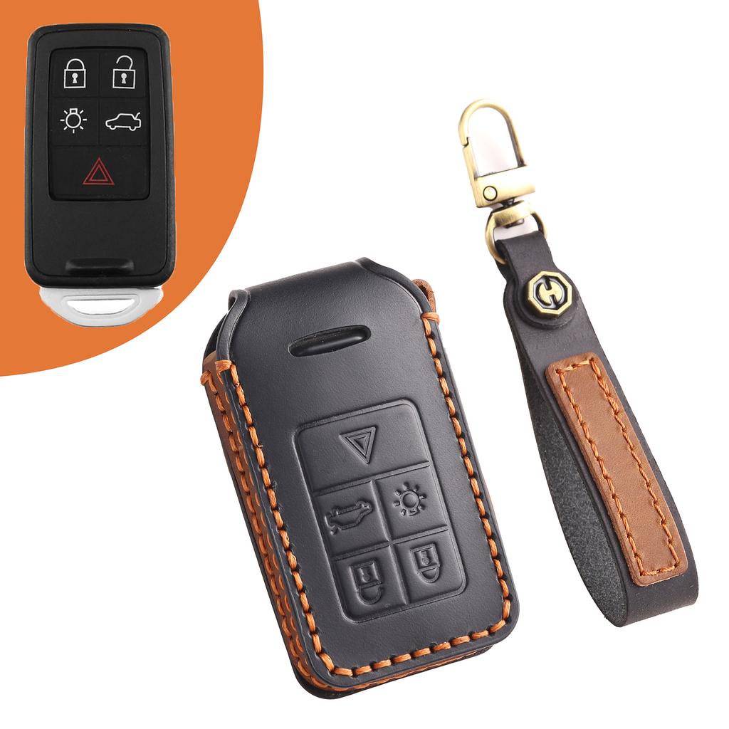 Applicable To Volvo Xc60 Key Cover V40 Old V60 X60l Buckle S80l Car Key Case Bag Leather
