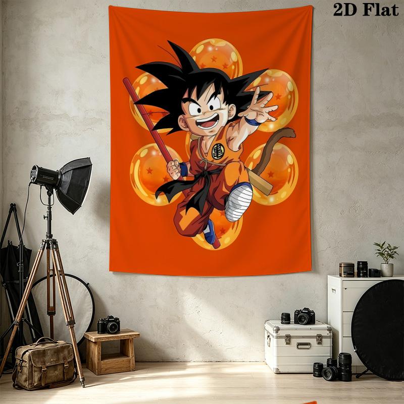 Son Goku Wall Tapestry Aesthetic Wall Hanging Printed Fabric Blanket Decorative Tapestries For Bedroom Living Room Home Decor