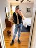 Womens Cropped Puffer Vest Zip Up Sleeveless Lightweight Padded Winter Outerwear