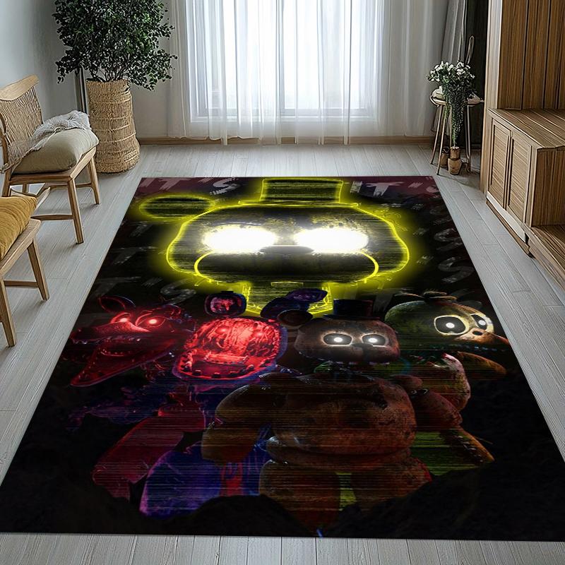 Tappeto Area Antiscivolo Horror Freddy F-FNAF Giochi Soggiorno Tappeto Morbido per Camera da Letto Stanza dei Giochi dei Bambini Divano, Zerbino Decorazione per la Casa Regalo