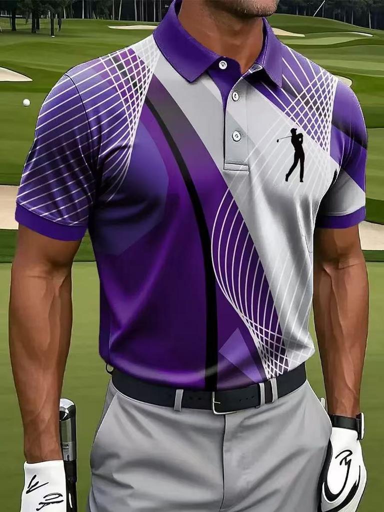 2026 Independent Station Summer Men's Casual Lapel POLO Shirt 3D Digital Printing Men's Outdoor POLO Shirt