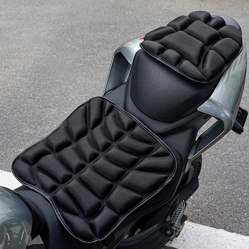 2pcs Motorcycle Seat Pad Soft Comfort Cushion Seat Breathable Anti Slip Universal Shock Absorbing Seat Cover Moto Accessories
