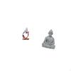 Abstract Thinker Monkey Buddha Resin Statue Figurine Ornament Desktop Figure Buddhist Collectible