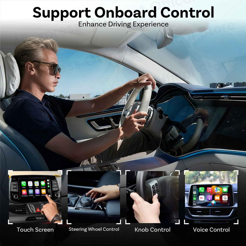 OTTOCAST Express MINI AIR 3 in 1 Cube Adapter 4.0 Wireless CarPlay Android Auto for iOS Screen Mirroring Car Accessories 2026