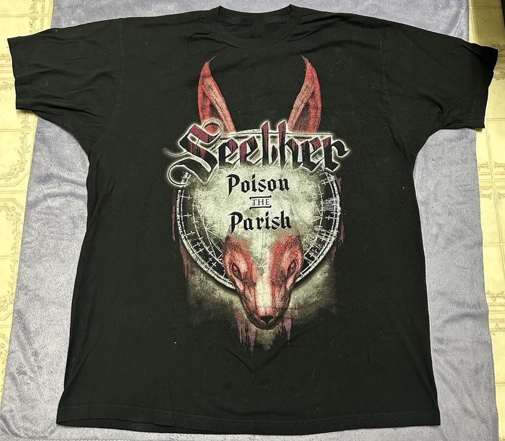 Футболка группы Seether POISON THE PARISH Черная Унисекс S-5XL 1V0319 Унисекс Футболка S