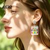 Creative School Season Jewelry 1 Pair Back to Earrings Colorful Acrylic Letter Dangle Campus Atmosphere Accessories Drop First Day of Appreciation