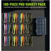 100PCS PVC Fishing Grub Baits Soft Swim Baits Durable Paddle Tail Swimbaits  Bass Fishing