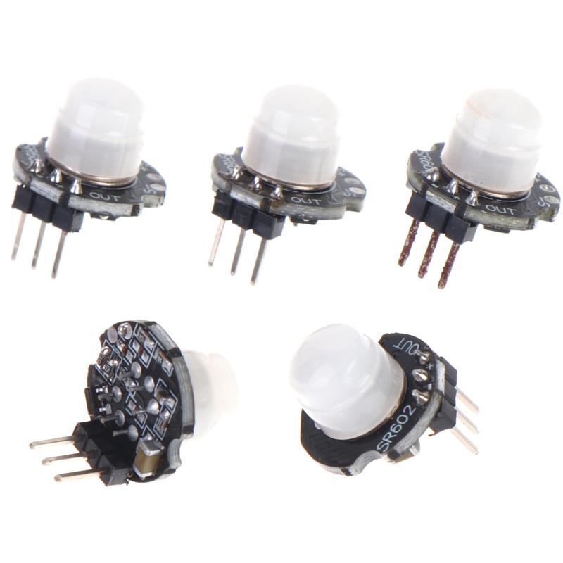 SR602 Mini PIR Human Motion Sensor Module 1/3/5Pcs High Sensitivity Low Power for DIY Automatic Door Bell Projects