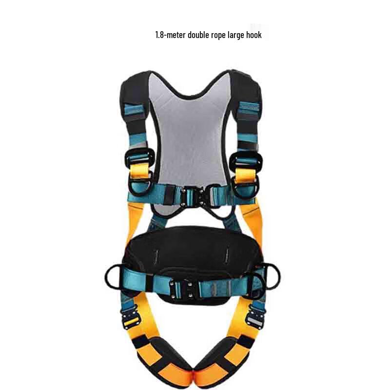 Linpan Full Body Safety Harness with Double Lanyard Universal