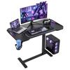 VEVOR Overbed Table 800 X 450 Mm Mobile Gaming Desk with Hidden Wheels, for Home Office Bed Couch, Height Adjustable Bedside Rolling Laptop Desk