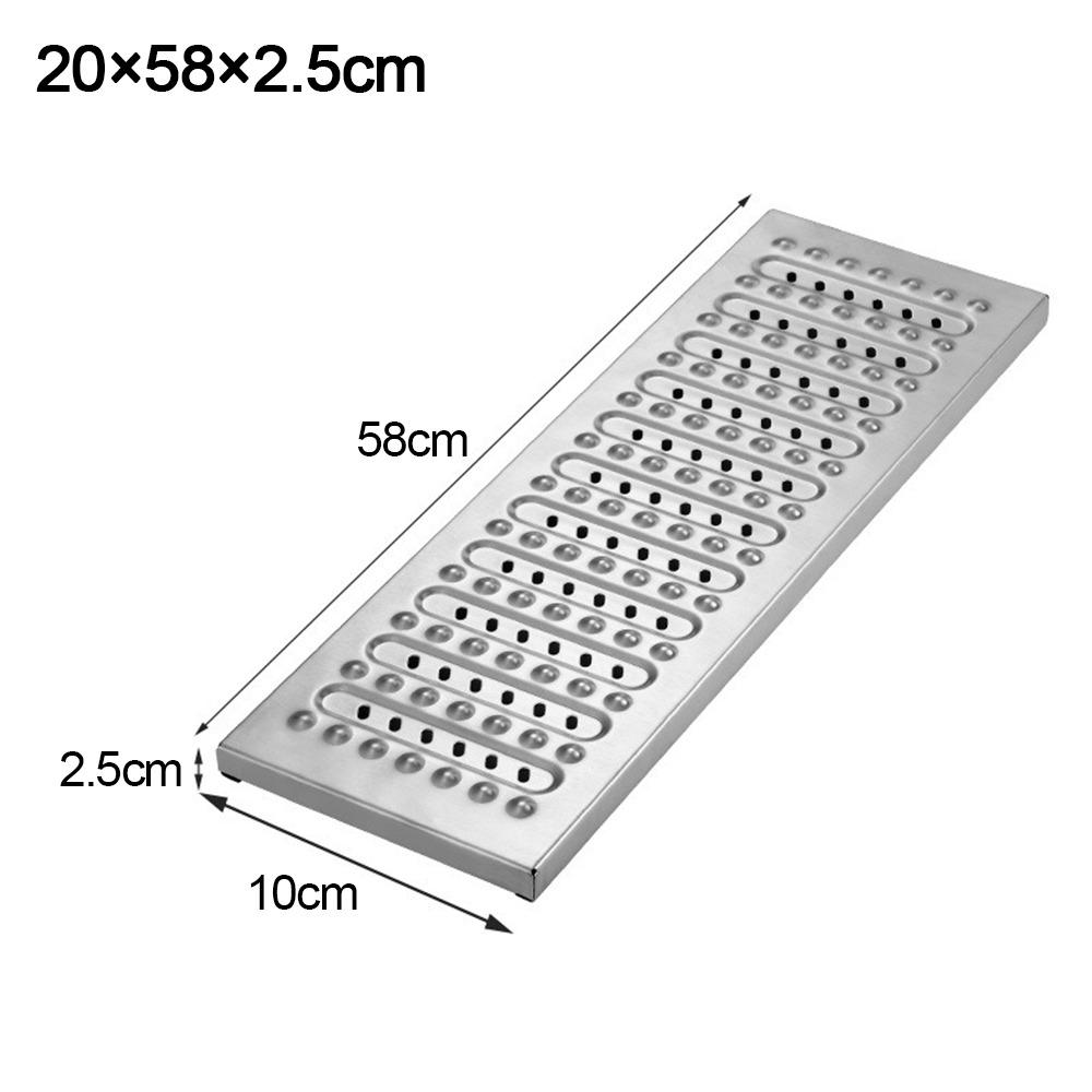 

Нержавеющая сталь Душевой слив для пола Сетка Прямоугольная форма Большой дренаж Линейный слив для пола 10/15/20см
