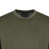 Emporio Armani FW23 Solid Houndstooth Pattern Embroidered Crew Neck Pullover Short Sleeve T-Shirt Men Tops Brown Green 6R1TDN-1JGYZ-0669