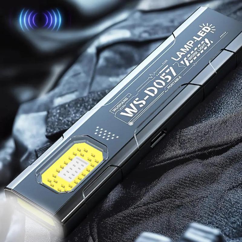 Led Keychain Flashlight Rechargeable 550Lm Portable Mini Torch Pocket Lantern Flood Work Light With Magnet For Emergency