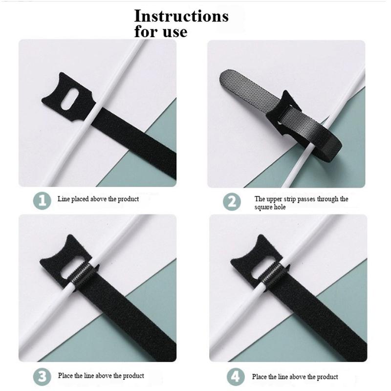 50pcs /100pcs Releasable Cable Ties Colored Plastics Reusable Cable ties Nylon Loop Wrap Zip Bundle Ties T-type Cable Tie Wire