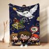 Harry Potter Magical World Printed Flannel Blanket Soft Warm Fleece Blanket For Living Room Office Nap Home Decor Great Holiday Gift