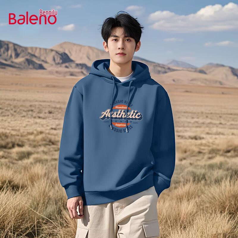 

Baleno Men s American Letter Print Hooded Sweatshirt 2XL