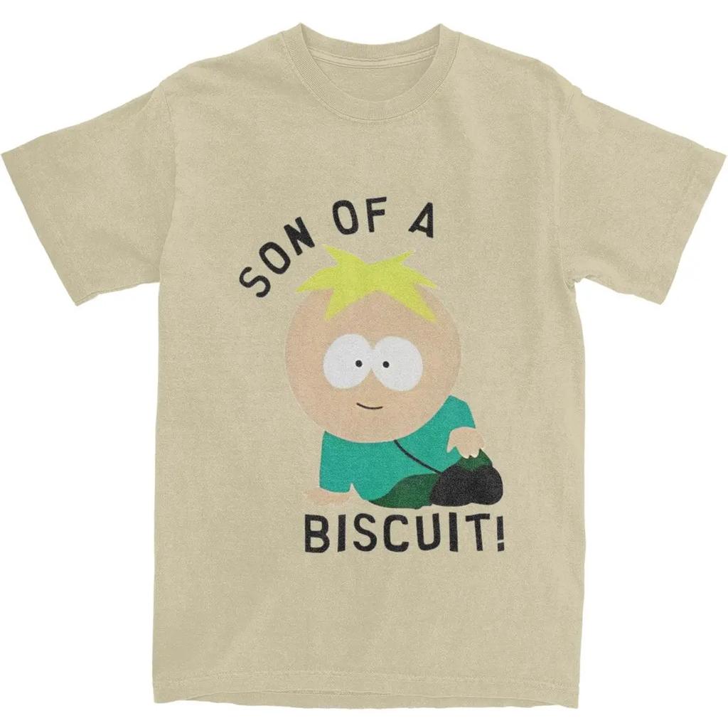 Miniso Butters Stotch Bavlněná trička Souths Kreslené parky Hip Hop Tričko pro muže Letní Y2K Retro Ležérní topy s krátkým rukávem